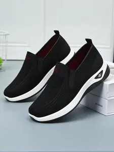 Spring & Fall Casual Walking Shoes for Women, Mom Shoes, Elderly Shoes, Large Size Slip-On Sports Mesh Sneakers