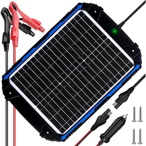 20W 12V Solar  Trickle Charger & Maintainer PRO, Built-in Intelligent MPPT Controller,  12 Volt 20 Watt Solar Panel  Kits for  Marine RV Trailer Boat Automotive