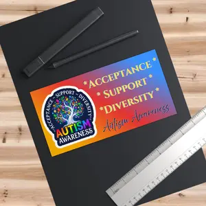 Acceptance • Support • Diversity Awareness Bumper Sticker
