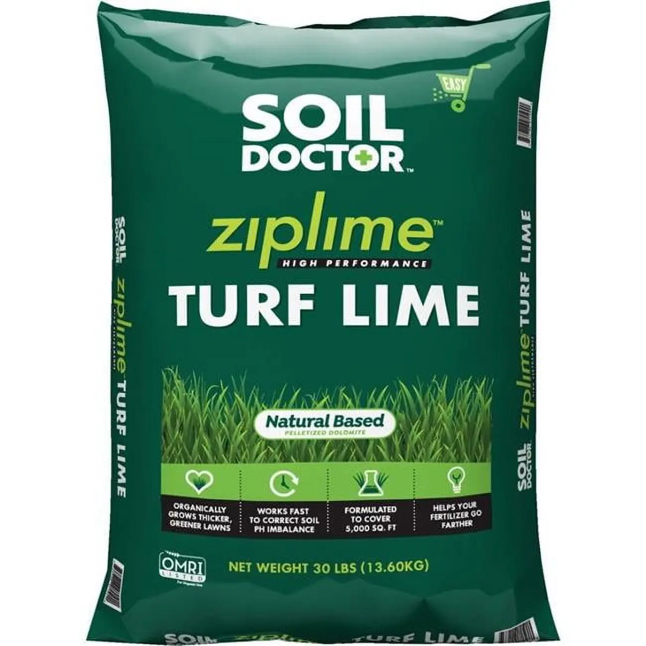 212 MAIN Encapsulated High Performance Turf Lime - 5000 Sq. ft. Coverage, Natural Pellet Form, Soil Revitalizer, Garden & Lawn Support