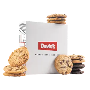 DAVID'S COOKIES 1lb Assorted Chocolate & Peanut Biscuit Snack Dessert Box, Sweet Treats, Easy Storage, Ambient Temp Compatible