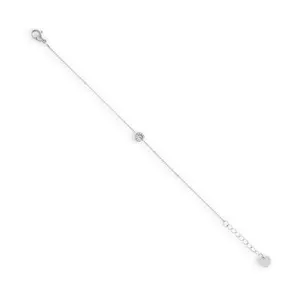 EVRY JEWELS Gold or Silver Plated Women's Hypoallergenic Initial Crystal Bracelet
