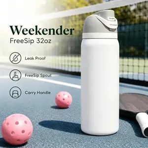 32oz FreeSip Leakproof Insulated Stainless Steel Sports Water Bottle with Carry Handle