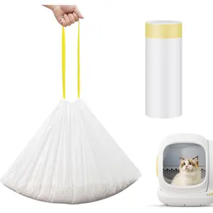 20 Count  Litter Box Liners for Self-Cleaning  Litter Box, Drawstring Replaced Bags  Bags Compatible with PETKIT PuraX PuraMax MeoWant MW-SC01/MW-SC02/MW-LR01 (1Pack / 20 Counts)