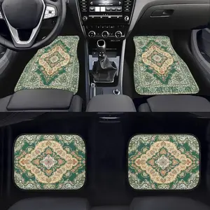 Vintage Ethnic Pattern Car Floor Mat, Non-slip All-weather Car Floor Mat, Waterproof Easy Clean Auto Interior Accessories for Women & Men