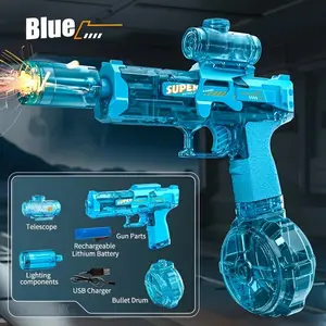 Adult & Kids Electric Water Gun, USB Rechargeable, High-Pressure Automatic, Pool Toy, Beach Fun, Realistic Flame Nozzle, Summer Entertainment