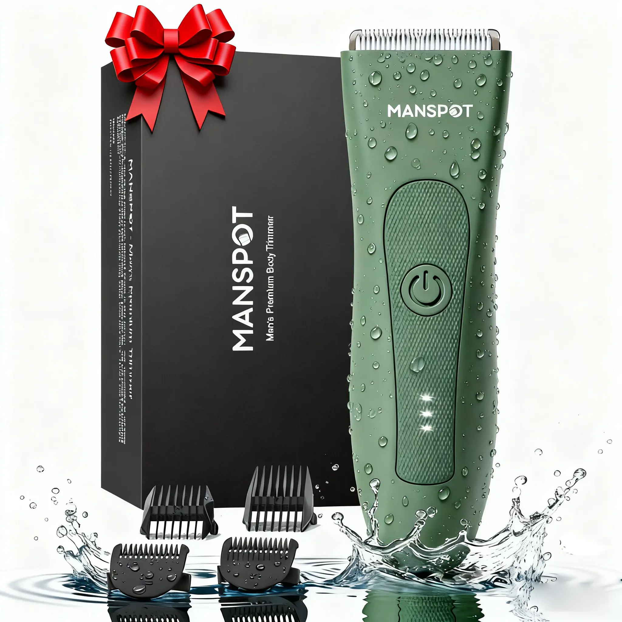 Men's Electric Body Hair Trimmer, Waterproof Rechargeable Cordless Groomer for Chest/Back/Arms, Wireless Trimmer, Compact for Travel Bags, Unique Gifts for Man, Birthday Gifts for Him
