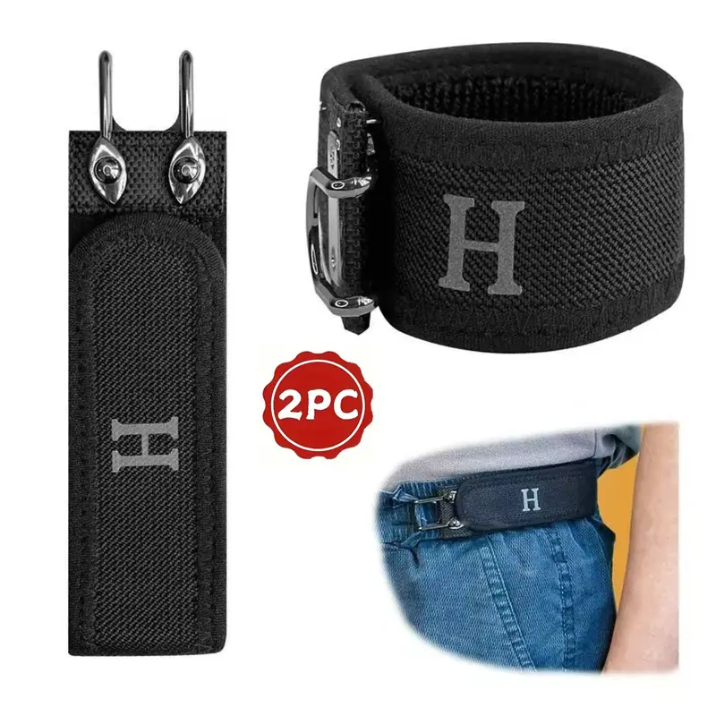 2 PCS velcro vibes belt health Tactical Metal Hook ElasticBelt (Unisex) - Patented No - Buckle Invisible Design | SoftAdjustable Side TikTokShopBlackFriday