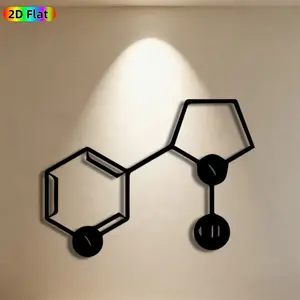 1pc Molecule Metal Wall Art,Molecular Statue Mural, Ideal Gift for New Year, Christmas, Science Decor Enthusiasts, Rust-Resistant Metal Wall Decor Wall Sculptures, Perfect for Living Room Wall & Garden Fence, Unique Science-Inspired Home Decor