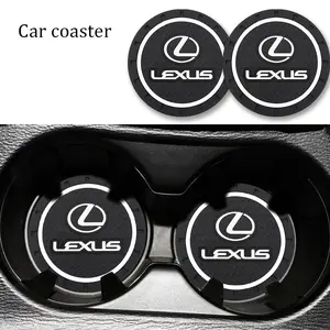 Lexus Anti-Slip Car Cup Holder Mat, Thick High-Temperature Resistant Pad, Essential Car Interior Decoration Accessory, 1pcs/2pcs Set