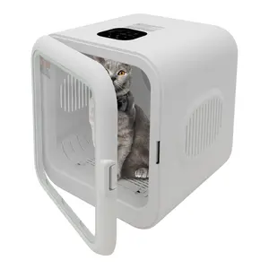 Efficient 800W Pet Dryer for Kittens & Puppies - 62L Capacity, Low Noise & Multi-Use Play Area & den (White, 110V)