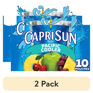Capri Sun Pacific Cooler Mixed Fruit Flavored Juice Drink Blend, 10 ct Box, 6 fl oz Pouches (Pack of 2)