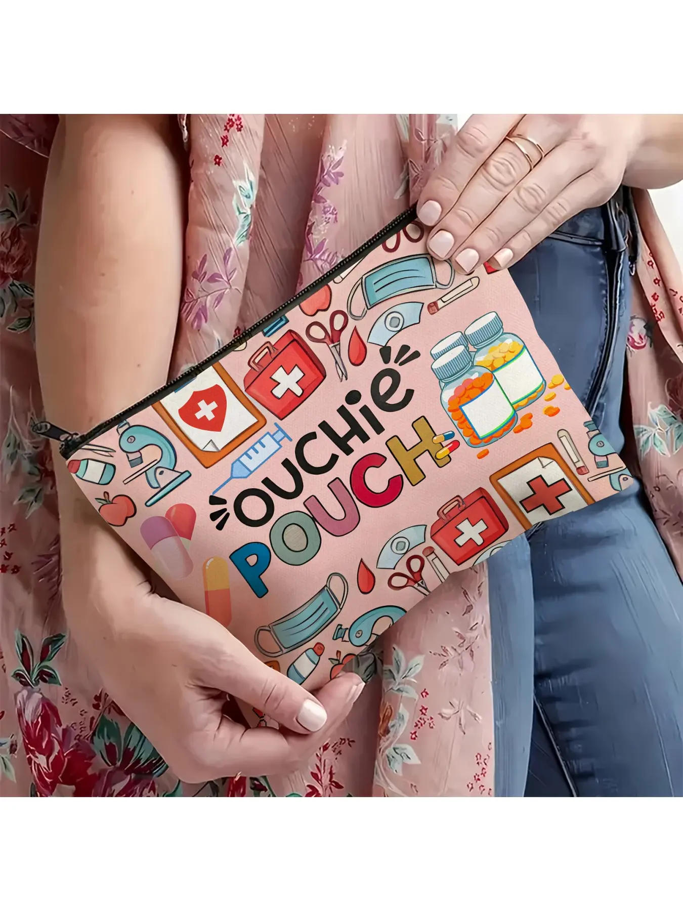 Multifunctional medicine box - travel zipper medical bag, Travel Organizer, essential allergy and asthma supplies, cosmetic storage, no odor, Travel Accessories, Zipper Pouches