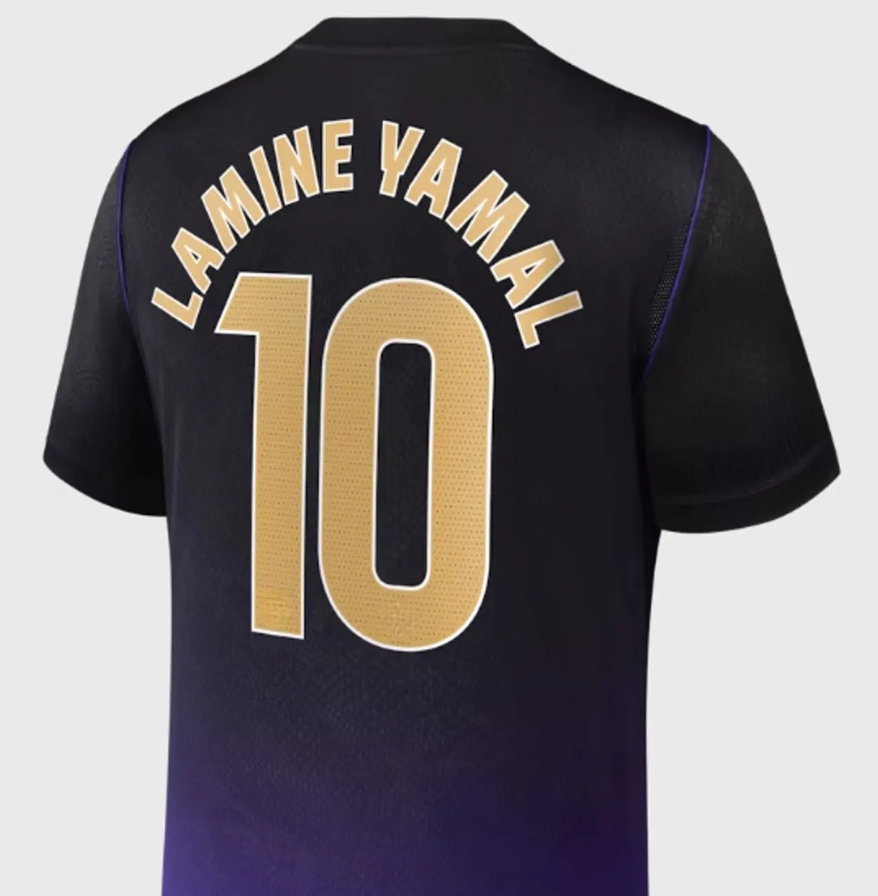 Unisex Soccer Shirt Player Lamine 2026/27 Away Stadium Replica Jersey - Black/Purple Football