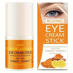 ROZINO Turmeric & Vitamin C Eye Cream Stick Moisturizer for Dark Circles & Wrinkles Under Eye Brightener Stick Anti Wrinkle Yimei Brand 3.8g Hydrating