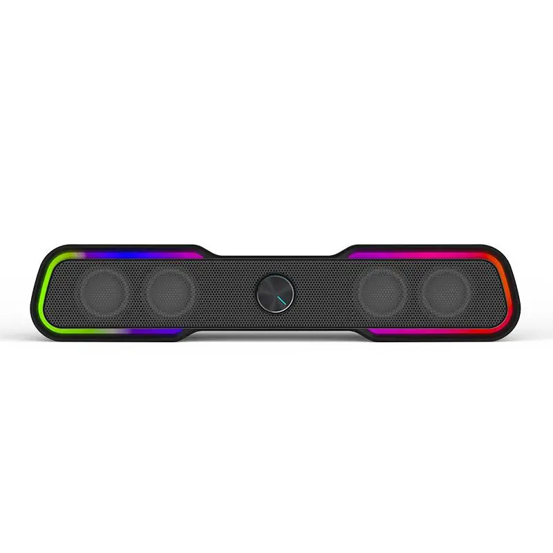 HP DHE-6002 Wired RGB Multimedia BT Home Theater Speaker, Long Desktop Speaker for Girl Home Office Computers, Cute and Chic-Style Gift for Girl, Multifunctional Desktop Speaker, Computer Speakers