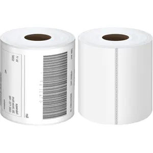 Thermal Labels 4x6 Roll - 500 Direct Thermal Perforated Postage Shipping Labels for Rollo, , MUNBYN and Polono Printers (NOT for DYMO)