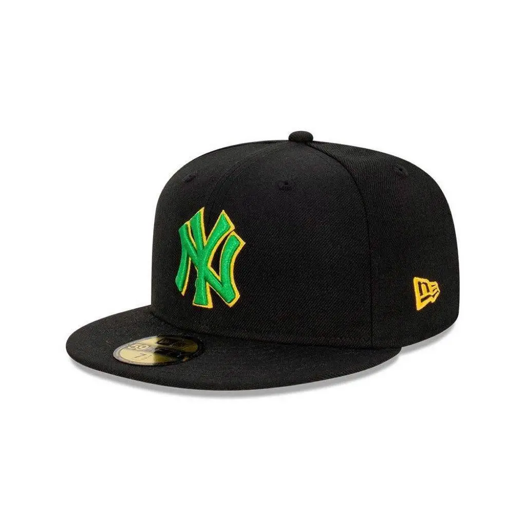 New Era MLB New York Yankees 9FIFTY Cap Classic Hat Green Black NY Embroidered Logo World Series Side Patch Flat Brim Baseball Cap Trendy Streetwear for Men & Women