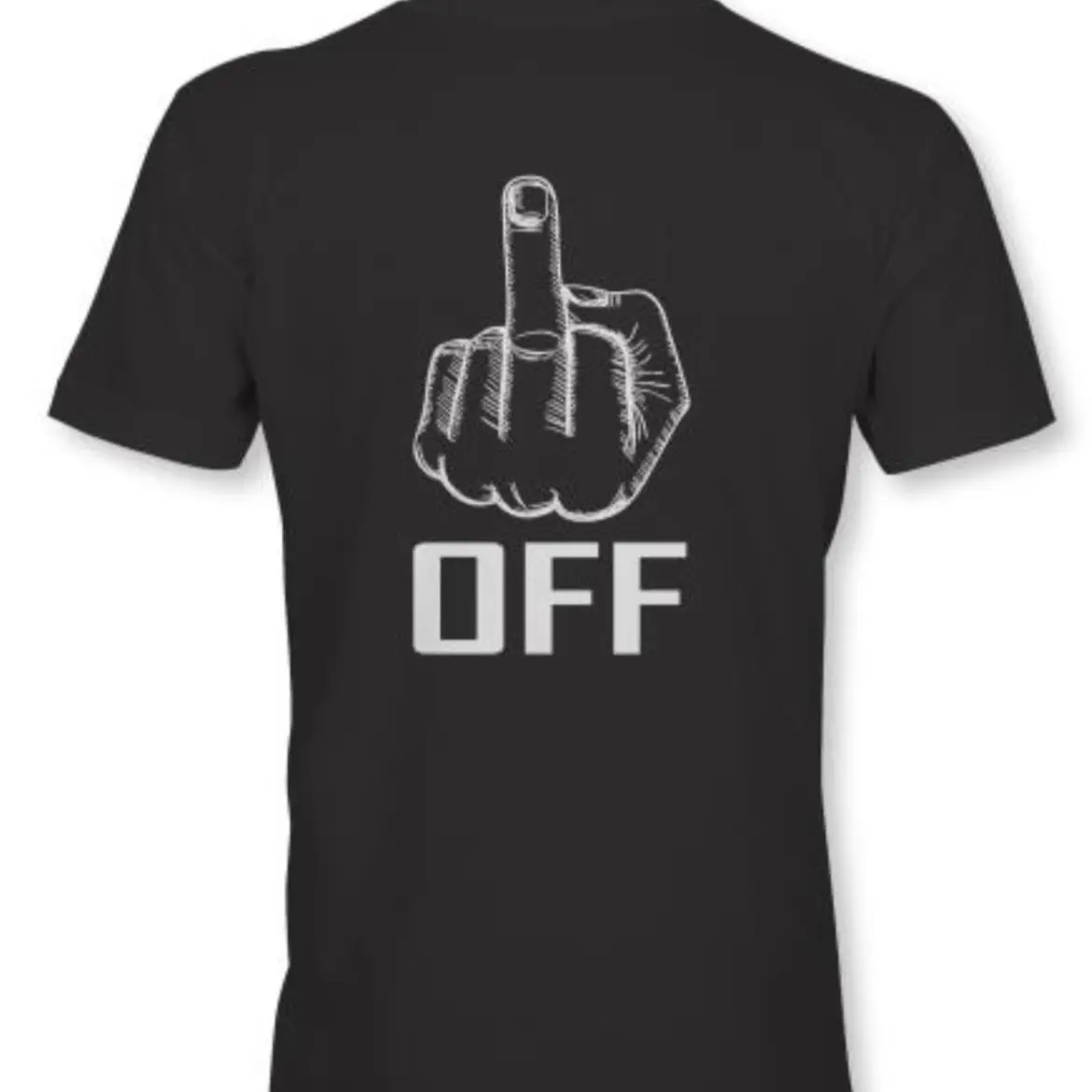 Middle Finger T-Shirt Screen Printed