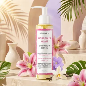 Gorgeous Glam Lightweight Body Oil 150g - Silky Blend of Sunflower Coconut & Almond Oils for Soft Radiant Skin