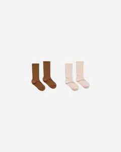 Saddle & Shell Ribbed Socks Set