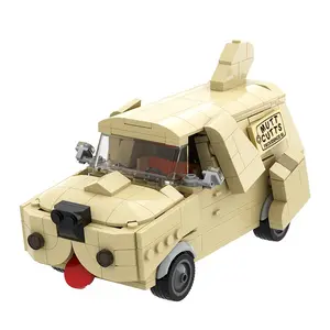 Dog Grooming Van Building Blocks Set 292 Pieces Cartoon Style Dog Car Brick Model Kit DIY Assembly Vehicle for Adults Teens Creative Desk Shelf Decor Funny Animal Halloween Christmas Gift