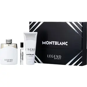 Mont Blanc Legend Spirit Set-Edt Spray 3.3 Oz & Shower Gel 3.3 Oz & Edt Spray 0.25 Oz Mini For Men