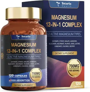 Magnesium Complex 700mg 12-in-1 | Multi-Form Magnesium Blend | Muscle & Relaxation Support | Vegan (120 Capsules)