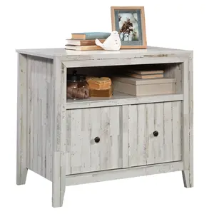 Sauder Dakota Pass Lateral File Cabinet with 2 Spacious Drawers for Letter Legal & European Files White Finish Rustic Design