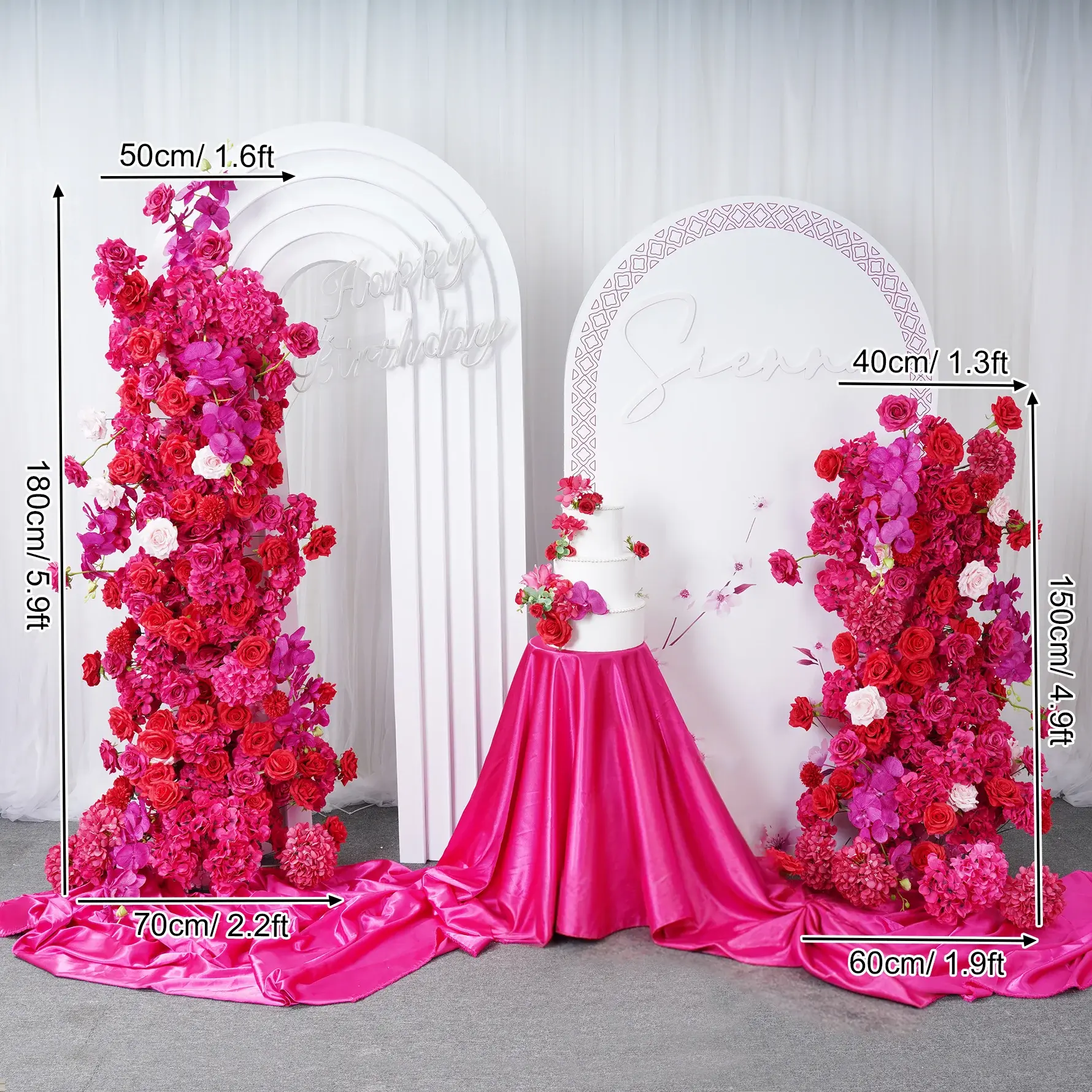 2pcs flower no stand