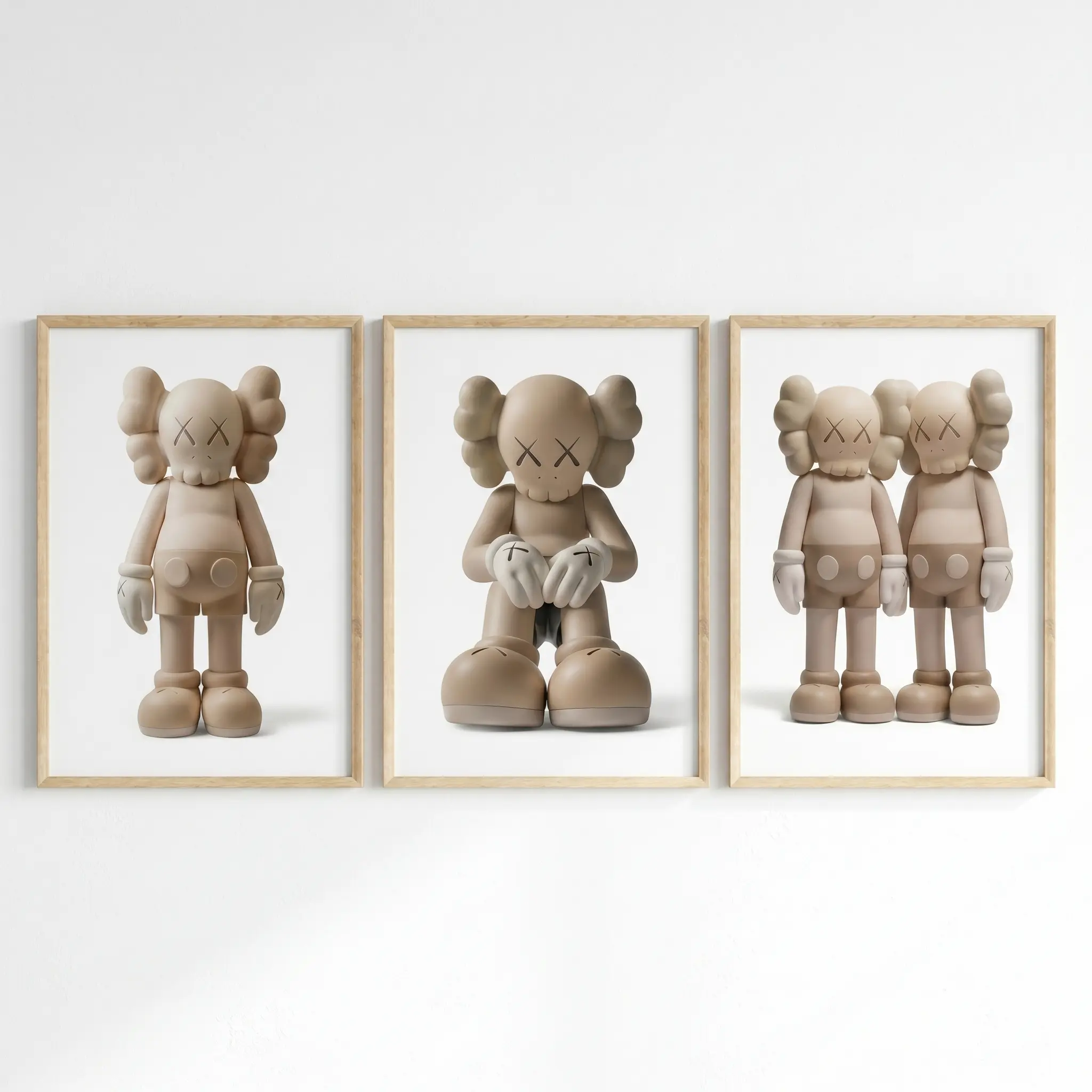 KAWS Wall Art Set of 3 Trendy Urban Room Decor prints poster #72 Modern Art Design Modern Minimalist Design