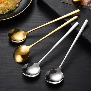Soup Spoons, 4-Piece Premium Stainless Steel Spoons Heavy-Weight Round Spoon Set