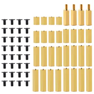 52Pi 64PCS Brass Spacers Standoffs Screws Assortment Kit for Raspberry Pi 5/M.2 NVMe SSD PCIe Board