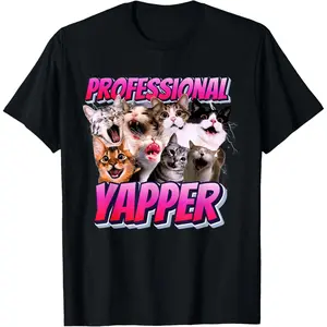 Professional Yapper Cat Funny Meme T-Shirt