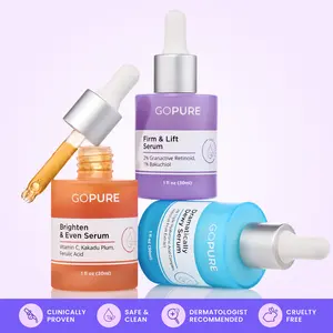 GOPURE Power Trio Facial Serums Set - Vitamin C Serum Hyaluronic Acid Serum and Retinol Serum GOPURE Power Trio Facial Serums Set - Vitamin C Serum Hyaluronic Acid Serum and Retinol Serum