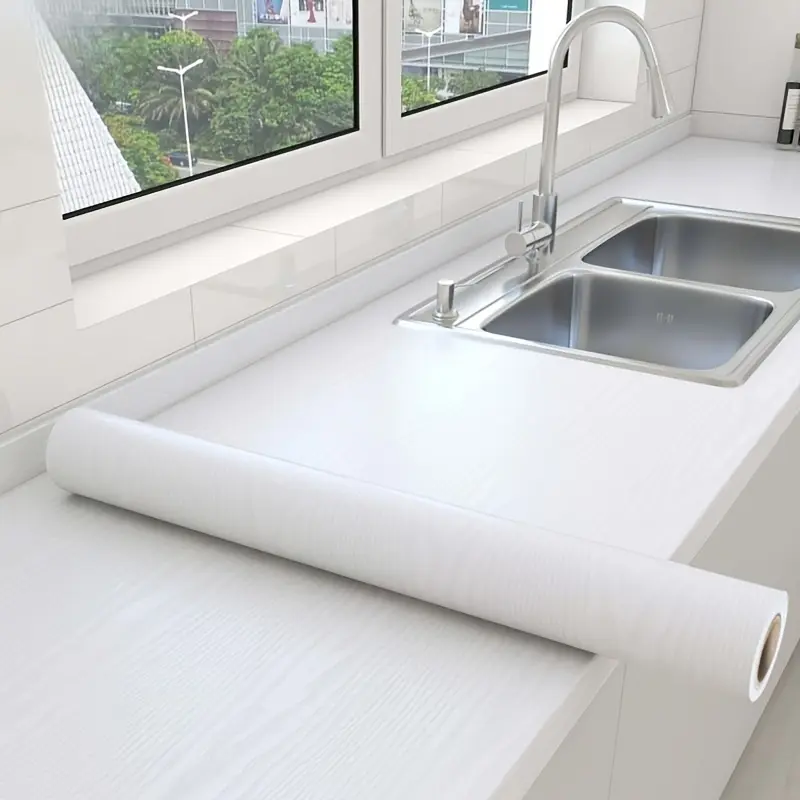 Wood Grain Self-Adhesive Peel-Stick Vinyl Film, Removable Scratch-Resistant Waterproof Anti-Oil Easy-to-Clean Decorative Liner for Home & Kitchen Countertops, Cabinets, Furniture Renovation