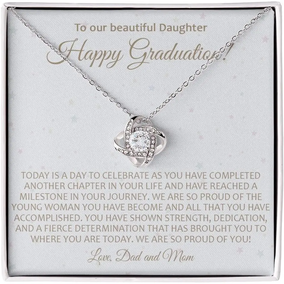 Graduation Gift for Her 2026, Congratulations Class Of 2026 Gift, Graduation Necklace For Her, Grad Jewelry Graduate, Gifts To Daughter, Granddaughter, Niece with Message Card and Box