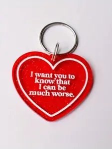 Heart Shaped Acrylic Keychain, Personalized Fashionable Keychain for Women & Men, Trendy All-match & Exquisite Keychain for Birthday Gift