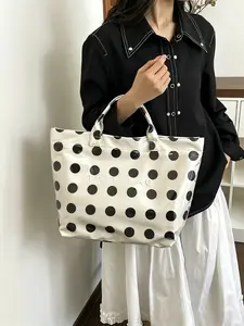 Polka Dot Tote Bag, Waterproof Polyester Tote Bag, Simple Design, Durable and Stain-Resistant, Water-Proof and Dirt-Repellent boat and tote