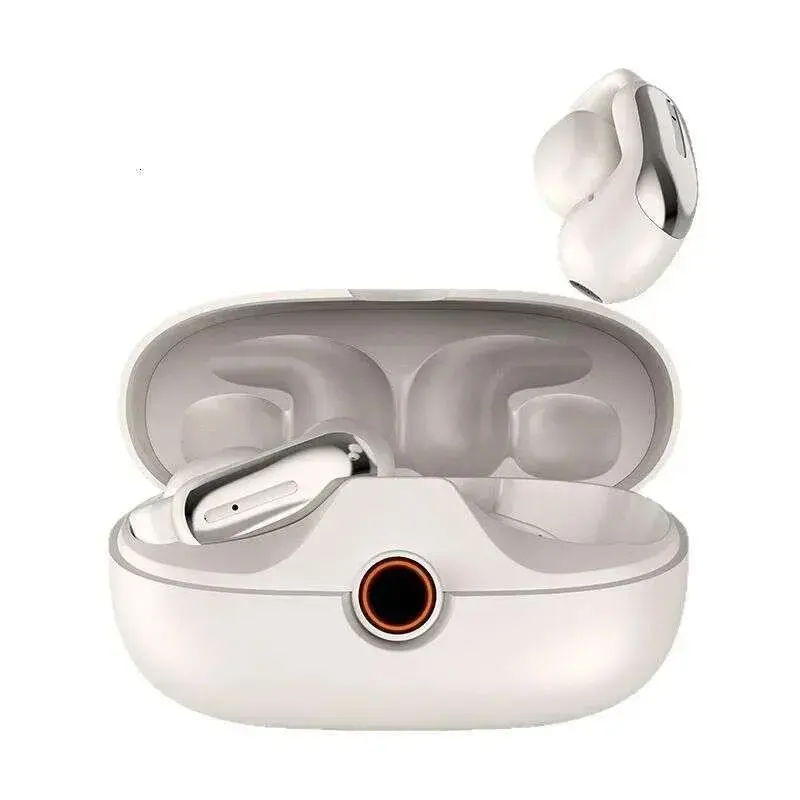 Sumimervibes Portable Noise-Canceling Bluetooth Headphones - Directional Sound, Dolby Audio, Immersive Hi-Fi, Wireless Charging Case, Clip-On Design, Bass Boosting Multi-Functional In-Ear Headphones for Android & iPhone Users
