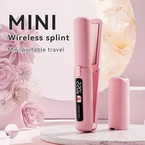 Wireless Portable Hair Straightener, USB Charging Mini Flat Iron, Dual-Function Wireless Travel Hair Styler, Essential for Home and Travel, Women's Gift