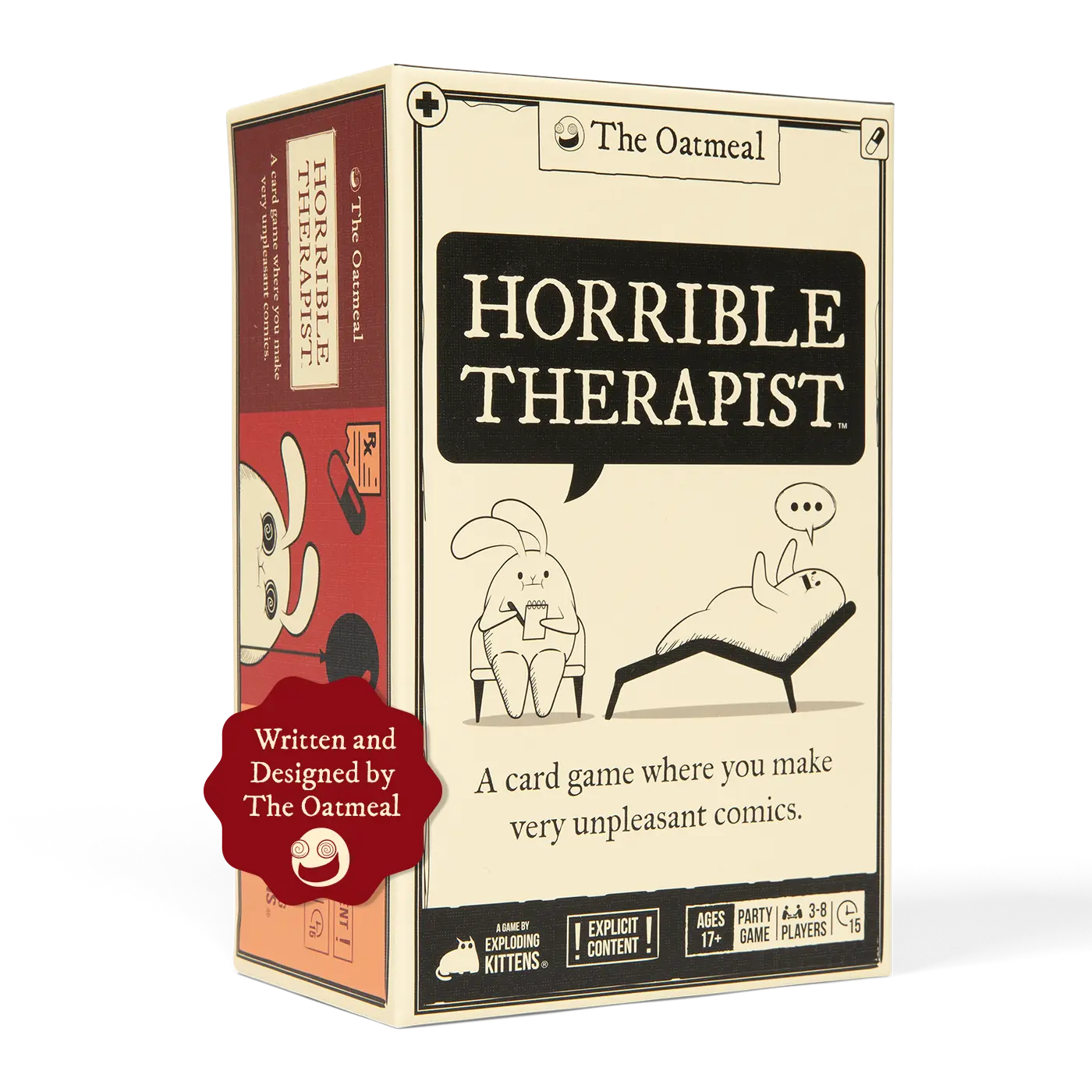 Horrible Therapist by Exploding Kittens: Base Edition 3-8 Players - Ages 17+ - 15 Minutes to Play - Party Game, Family Game Night, Card Game