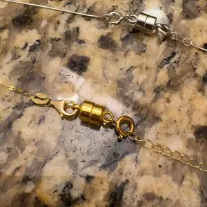 8pcs Magnetic Necklace Clasps And Closures with Lobster Clasp, 14K Gold Plated & Silver Plated Magnetic Jewelry Clasps for Bracelet and Necklaces, DIY Jewelry Accessories