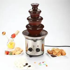 CNCEST Deluxe Electric Chocolate Melting Fountain Machine 4 Tier Chocolate Fountain for Ultimate Indulgence 60.86oz Capacity for Candy Butter Cheese