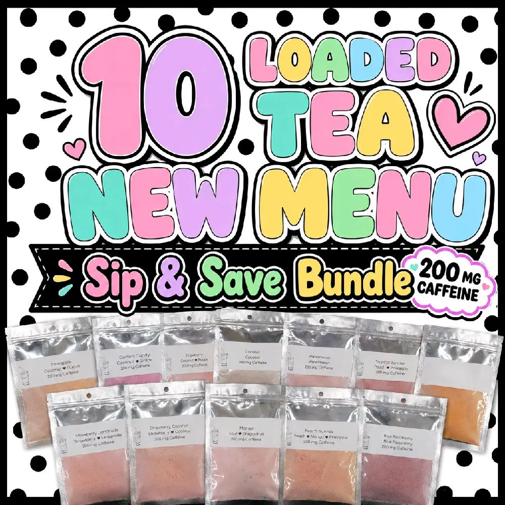 Sip&Save Loaded Tea Bundle 10 LT 200 MG Natural Caffeine