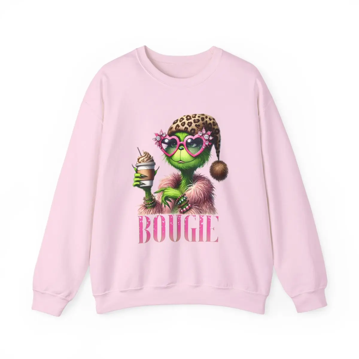 Bougie Grinchy Sweatshirt, Christmas Holiday Sweater, Cozy Pullover, Winter Apparel