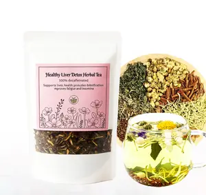 Healthy Liver Detox Herbal Tea 5.3 oz 7 Organic Herbs Caffeine-Free Natural Safe Wholesome Beverage with Dendrobium Flower Chrysanthemum Honeysuckle Jasmine & Dandelion