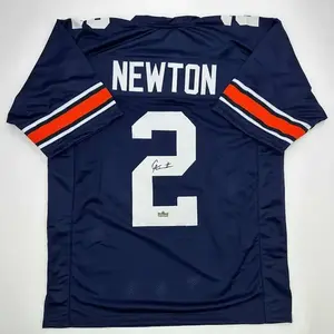 Facsimile Autographed Cam Newton Auburn Blue Reprint Jersey