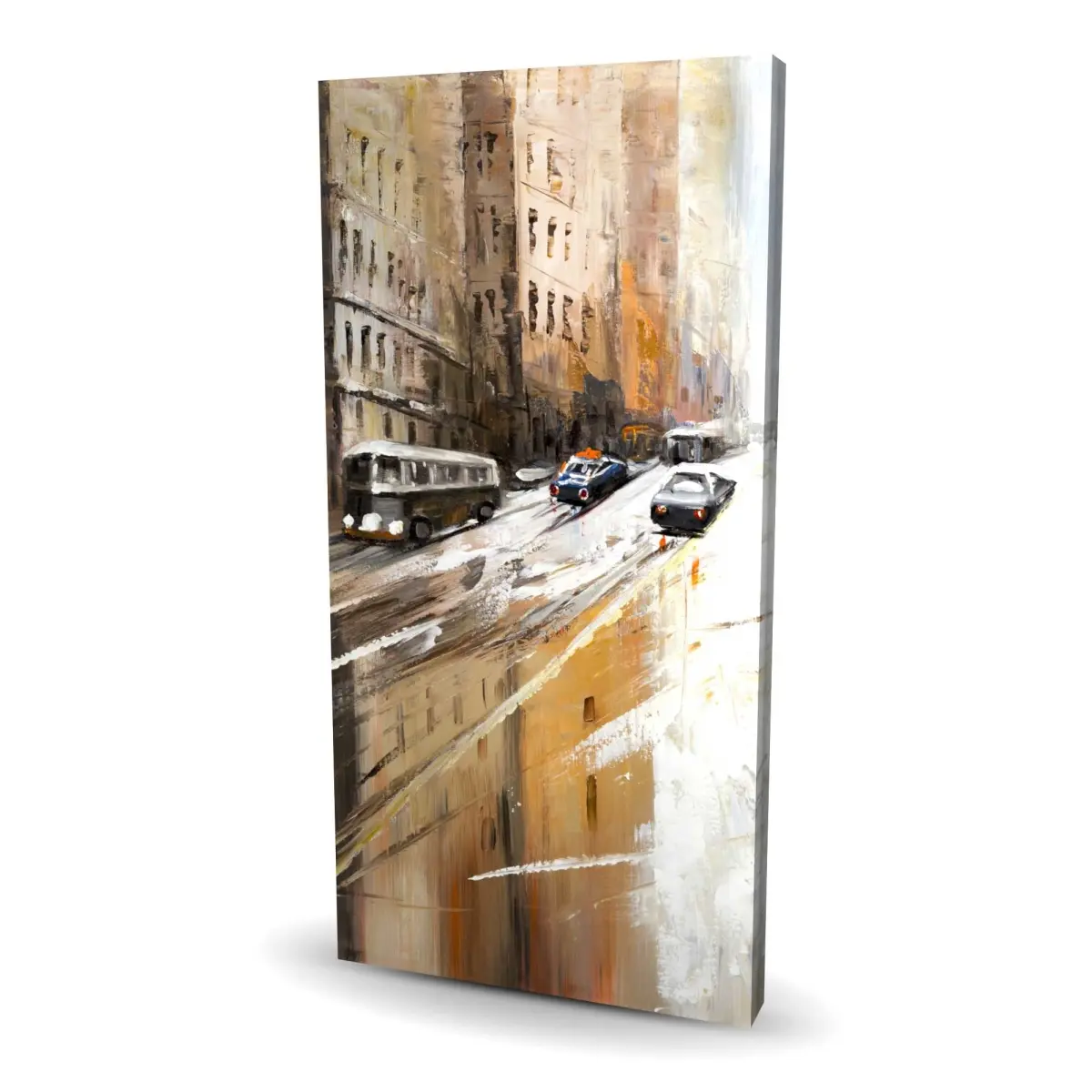 212 MAIN Artistic Modern Abstract City Street Wall Photo Art Print - 24x48 in. Beige, Home Decor, Ideal Home Supplies Gift