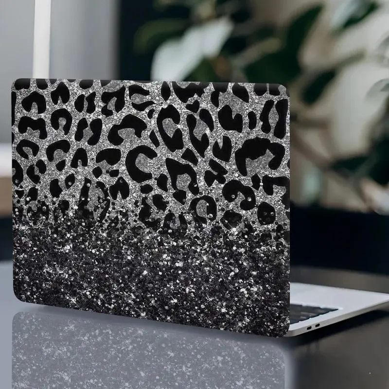 Universal notebook film, black spots on the gray background to form an abstract pattern, 2PC/waterproof, suitable for 13/14/15
